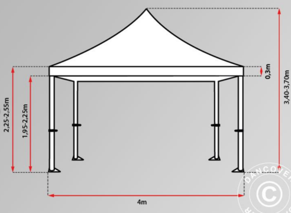 Popup-tält 4x8