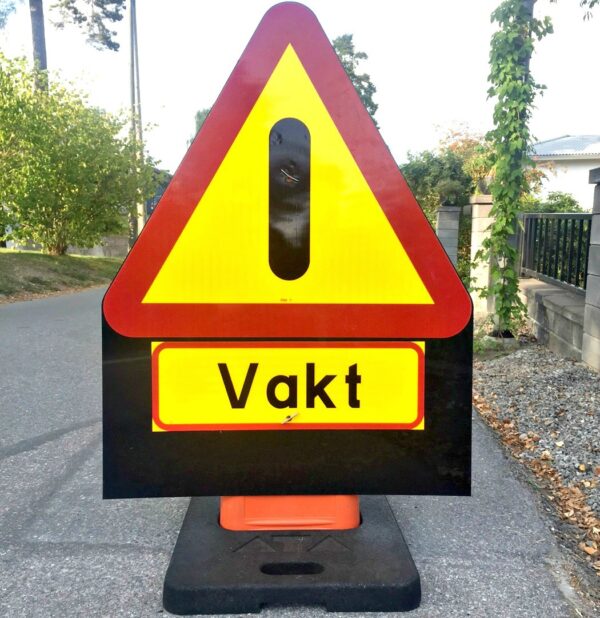 Skylt Vakt